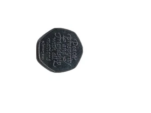 ** Seltene Brexit 50P Münze ** Frieden Wohlstand und Freundschaft mit allen Nationen. - Bild 1 von 1