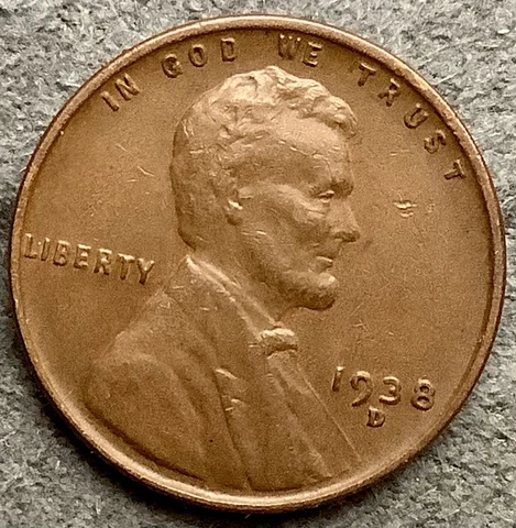 1938 D * Lincoln Wheat Cent - Higher Grade ~ X056 Cover