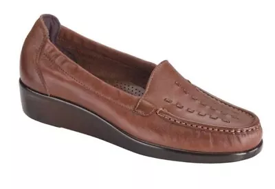 SAS Weave 10.5 Slim Brown Chesnut Loafers Women's Slip-On Shoe - Image 1 of 4