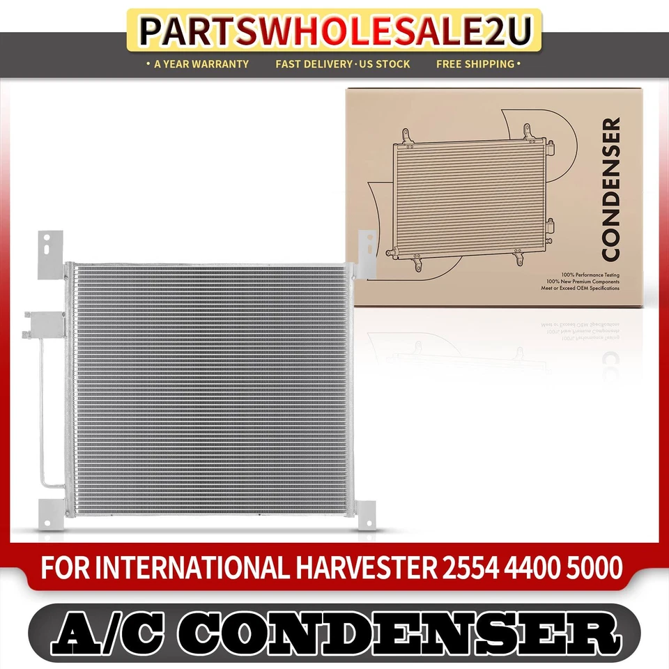 Condensador de aire acondicionado con soporte para International Harvester 2554 4400 5000 8200 9400 Foto 1 de 4