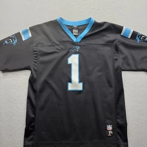 Carolina Panthers Cam Newton NFL Team Apparel Youth XL Black Jersey - Picture 1 of 18