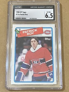 1988-89 Tops Patrick Roy Card #116 CGC 6.5 Canadians NHL - Picture 1 of 3
