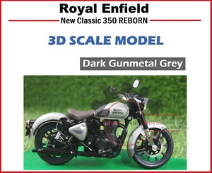 Royal Enfield "New Classic 350 REBORN" "Dark Gunmetal Grey" 3D "Scale Model" - Picture 1 of 10