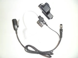 Auriculares de micrófono con solapa de radio EF Johnson Viking desconexión rápida - Imagen 1 de 8