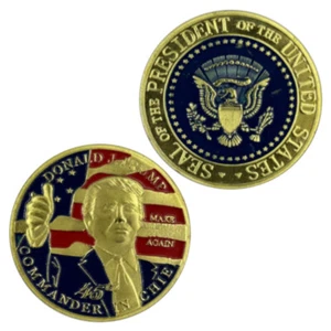 USA 45th President Challenge Coin - 2017 Inauguration Gift - Trump Coin - Picture 1 of 9