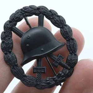 Insignia Herida Imperial Alemana Primera Guerra Mundial en Negro Tipo Recortado - Imagen 1 de 2