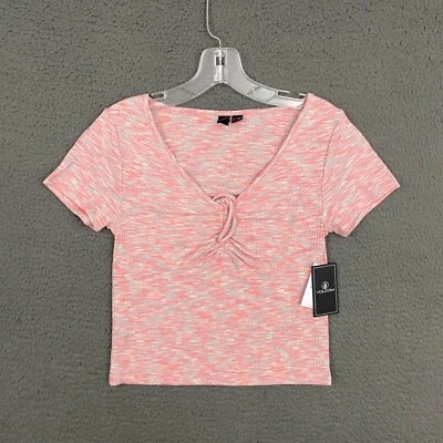 Volcom Top Womens Small Multicolor Space Dye Short Sleeve Knit Skater Casual - Image 1 of 4