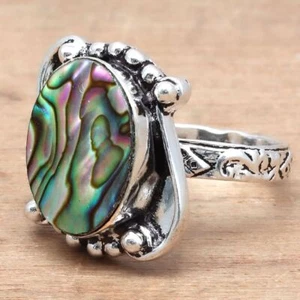 Abalone Shell Gemstone Handmade Silver Jewelry "7" - Picture 1 of 6