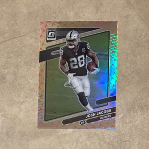 2021 Josh Jacobs Optic Football Fire Emoji #42 Raiders