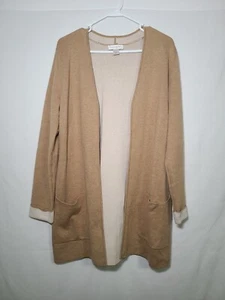 Christopher & Banks Cotton Long Sleeve Oversized Knit Cardigan Sz S w/ Pockets - Picture 1 of 6