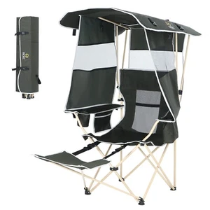 Chair with Canopy, Chair with Shades, Camping Chair, Sports Chairs with Footrest - Picture 1 of 25
