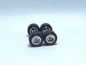 R313 Hot wheels 1/64 Real Riders # Slotted Chrome 10mm Redline, Rubber wheels - Picture 1 of 4