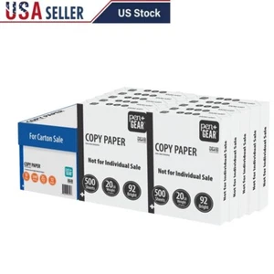 10 Ream Case Copy Paper 5000 Sheets 20lb 92 Bright White Multi-Purpose Printing - Picture 1 of 9