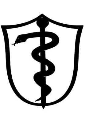 METALL-DESIGN-WESTKÜSTE Arzt Äskulab Medizin das Zunftzeichen als Wappen 3mm Stahl 50cm-100cm