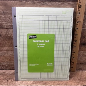 Staples Columnar Pad Green 2/Pack (217844) Sealed - Picture 1 of 3