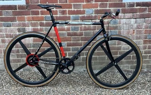 Fuji Track Bike Single Speed Fixie Commuter Spinergy Wheels RPM Cranks White Ind - Picture 1 of 17