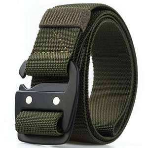 Tactical Mens Belt Military Elastic Stretch Duty Nylon Belt with Quick-Releas... - Picture 1 of 6