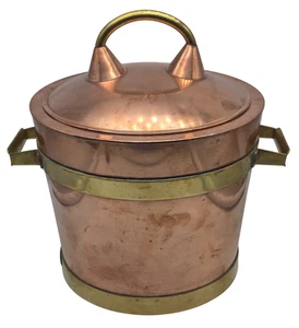 JAMES CASEY Hand Made Arts & Crafts Mission Copper Ice Bucket Champagne Cooler - Picture 1 of 5