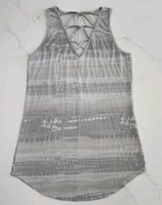 Camiseta sin mangas Maurices 24/7 extra pequeña blanca gris con tiras cuello en V sin mangas - Imagen 1 de 8