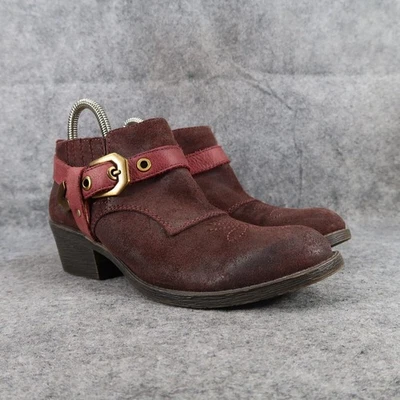 Naya Shoes Womens 6.5 Booties Selma Leather Buckle Harness Western Ankle Boot - Image 1 of 4