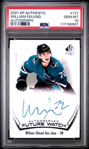 William Eklund SP Authentic Future Watch Auto /999 PSA 10 Sharks - Picture 1 of 2