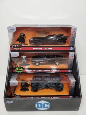 Jada Toys 1:32 Scale Batmobile Lot- 3 Sealed Vehicles & Batman Figures + Display - Image 1 of 4