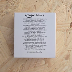 256GB Amazon Basics MicroSDXC,with SD Adapter, A2, U3, read speed up to 100 - Picture 1 of 1