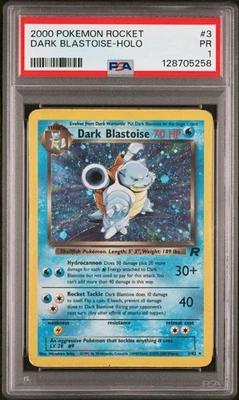 PSA 1 PR 2000 Team Rocket Dark Blastoise 3/82 Holo Foil Pokemon Unlimited - Image 1 of 2