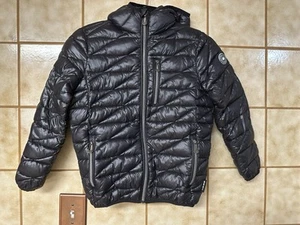 Noize Youth Boys Black Hooded Puffer Jacket, Sz Sm 8, Outdoors Urban Athleisure - Picture 1 of 12