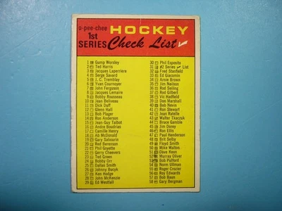 1969/70 O-PEE-CHEE NHL曲棍球卡#132 2ND第二张清单状况极佳检查OPC — 第 1/2 张图片