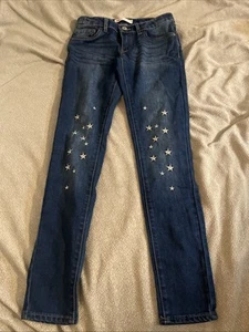 LEVI'S 710 Super Skinny Jeans Dark Blue Denim girls Size 14 Reg Stretch star - Picture 1 of 10