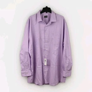 Van Heusen Everyday Defense Men's TALL FIT Sz 19 35/36 Dress Shirt EASTER Purple - Picture 1 of 5