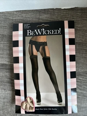 Medias Be Wicked Costura Trasera, Liguero Desnudo Talla Única Nuevo Pero Paquete Abierto  Foto 1 de 4