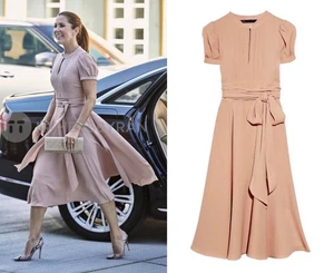 Vestido MARC By MARC JACOBS Mimi Rosa Vieja Cinturón Seda Crepé Talla 2 - Imagen 1 de 11