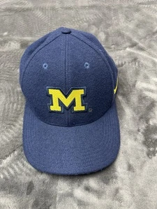 Vintage Nike Michigan Wolverines Wool Baseball Cap Hat One Size Strap - Picture 1 of 3