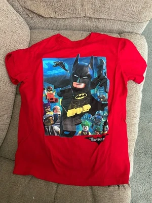 THE LEGO BATMAN Movie Boys T-Shirt Red New Large - Image 1 of 2