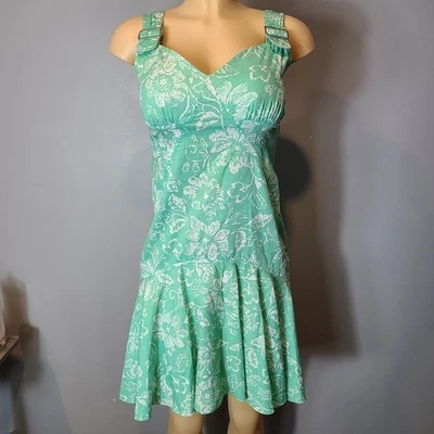Vestido De Colección Años 90 Juntos Talla 4 Cintura Caída Floral Retro Romántico Resort Sweetheart Foto 1 de 4