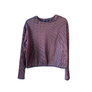 Nike Dri Fit Shirt Womens Size Medium Running Division Holographic Red Black Zip - Picture 1 of 10