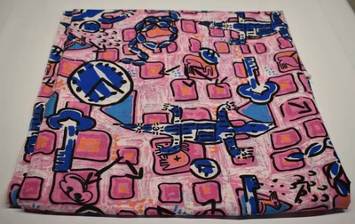 JOAN KESSLER concord fabrics ANCIENT CIVILIZATION egypt REPTILES 53" x 59" pink - Image 1 of 4