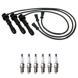 NGK 7mm Wire Set 6 Denso Platinum Spark Plug Kit For Sedona XG300 3.0L 3.5L V6 - Picture 1 of 1