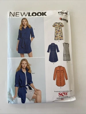 New Look K6449 Misses Shirt Dress & Tunic with Belt Womans Uncut Pattern - Image 1 of 4