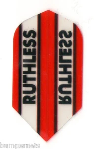 New RUTHLESS CLEAR RED STRIPE SLIM Darts Flights 3 Set of 3 Steel or Soft Tip - Picture 1 of 1