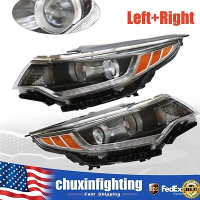 For 2016 2017 2018 Kia Optima Headlight LED Halogen Left Right Pairs Headlights Foto 1 de 4
