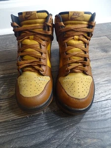 35% Off Size 10 - Rare 2010 Nike Dunk High Bronze Pecan Chocolate Brw 317982-702 - Picture 1 of 14