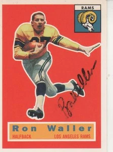 RON WALLER FIRMADO 1956 TOPPS ARCHIVOS #102 - LOS ANGELES RAMS - Imagen 1 de 1