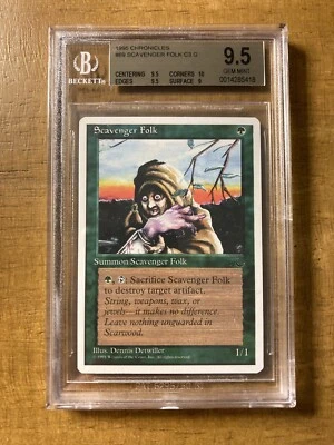 MTG✨SCAVENGER FOLK ✨Chronicles BGS 9.5 GEM MINT Common Creature 1995 Low POP ! - Image 1 of 2