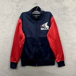 Chicago White Sox Jacket Mens Small Blue Red MLB Baseball Track Full Zip Nike - Picture 1 of 13
