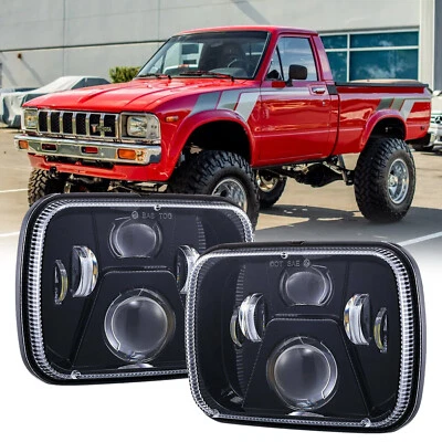 2pcs 7x6'' 5x7'' LED Headlights Hi/Lo Sealed Beam H4 for 1983-2004 Toyota Hilux - image 1 of 4