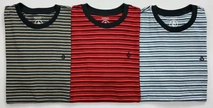 Boy's Youth Volcom Modern Fit Striped T-Shirt XL - Picture 1 of 7
