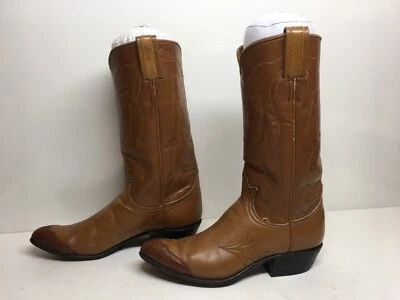 GIRLS TONY LAMA COWBOY BROWN BOOTS SIZE 4.5 A - Image 1 of 4